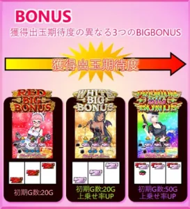 ハニコレビッグボーナス種類