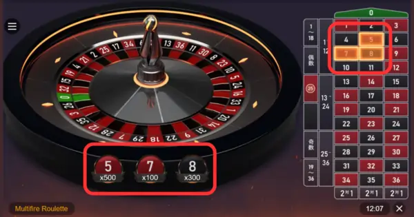 マルチファイアルーレットのマルチファイア機能