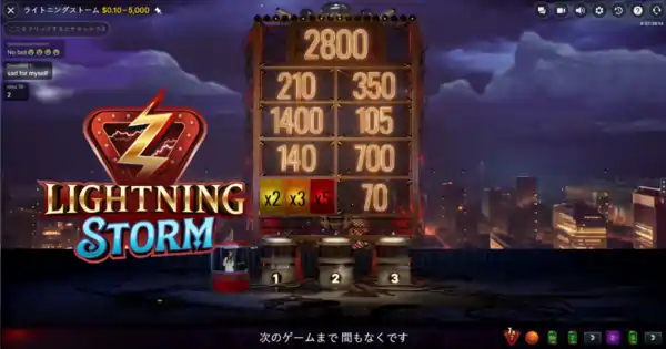 ライトニングストームのボーナスゲーム「ライトニングストーム」
